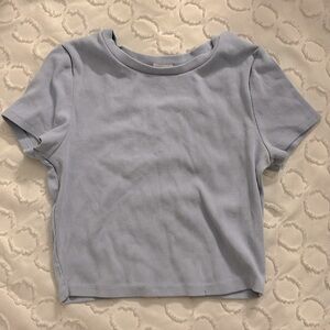 Light blue ribbed garage shirt